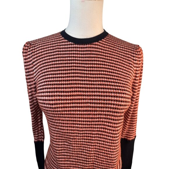 Yal New York XS Womens Sweater Red Black Houndstooth Knit - Picture 12 of 13